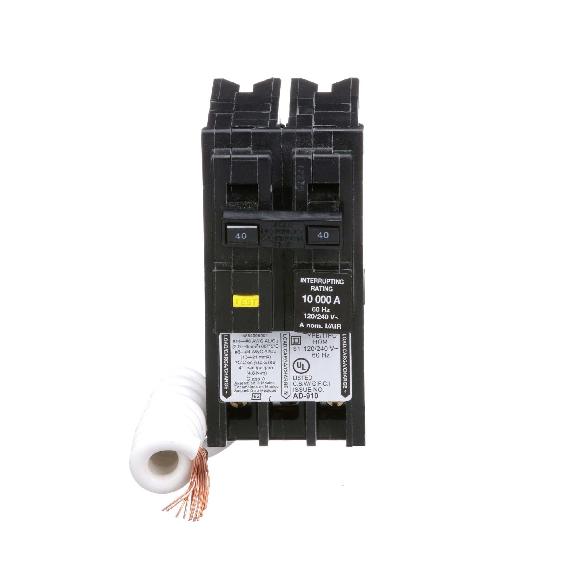 Square D Homeline HOM240GFIC Two Pole Circuit Breaker sale & Circuit Interpreter NEW