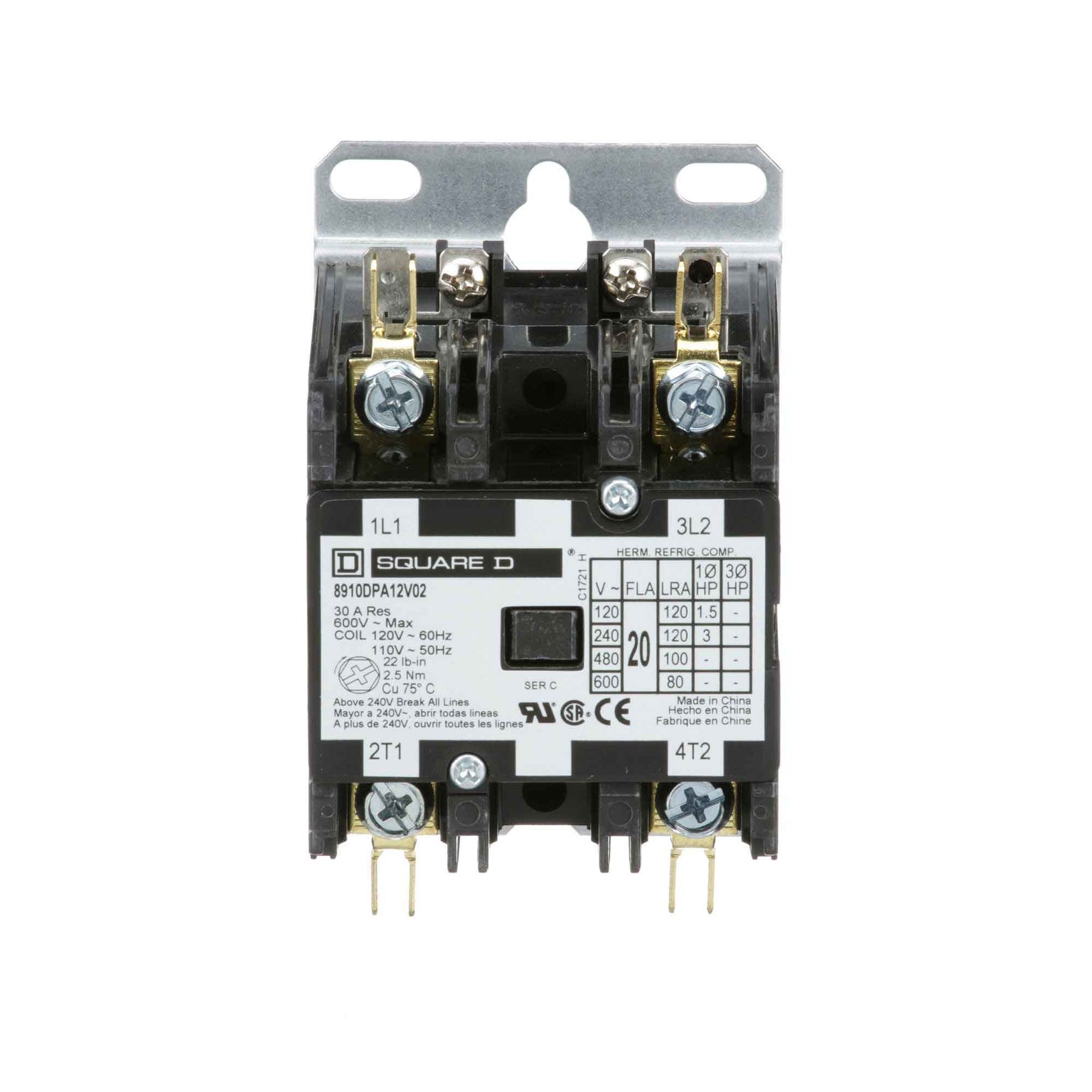 8910DPA12V02 - Square D - Definite Purpose Contactor