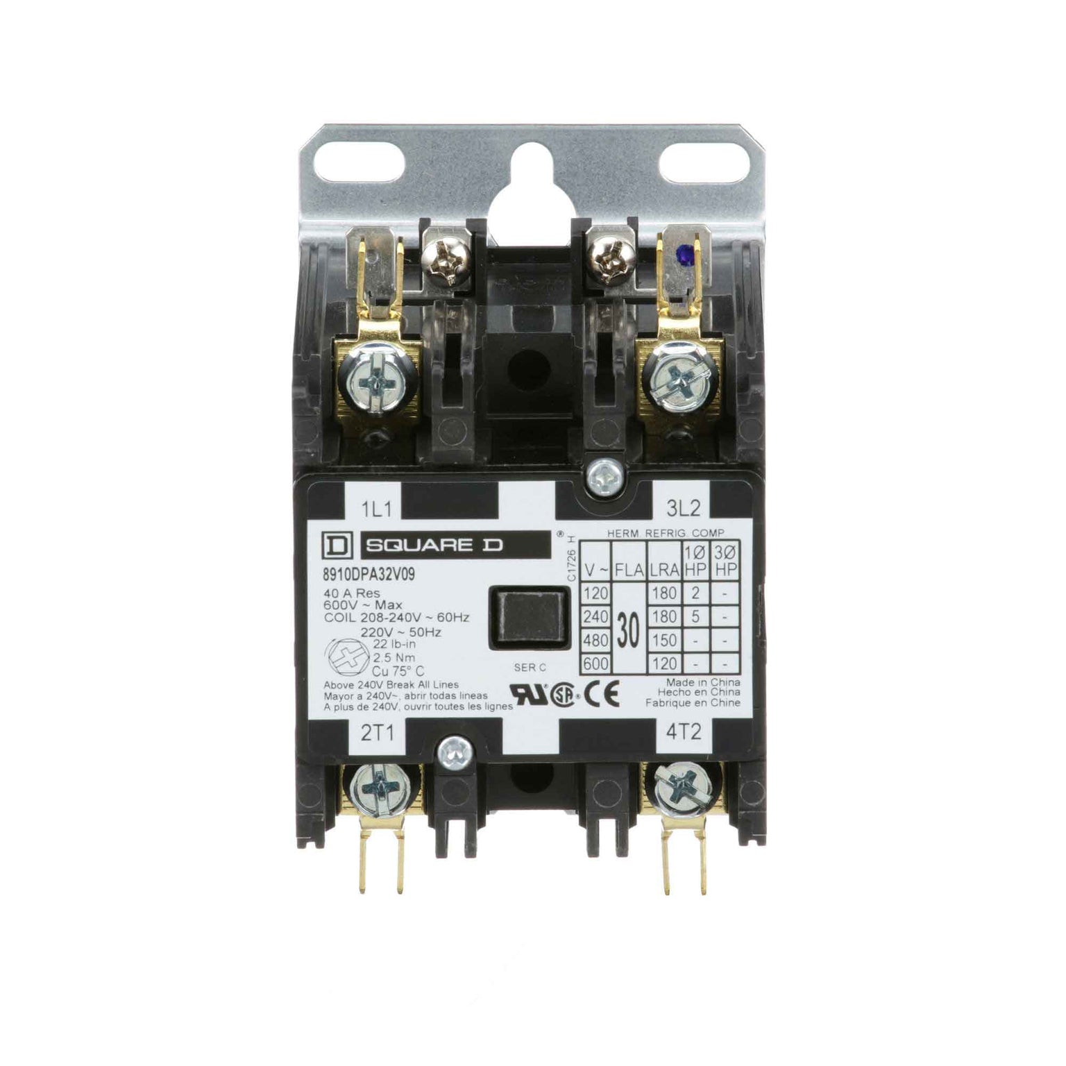 8910DPA32V09 - Square D - Definite Purpose Contactor