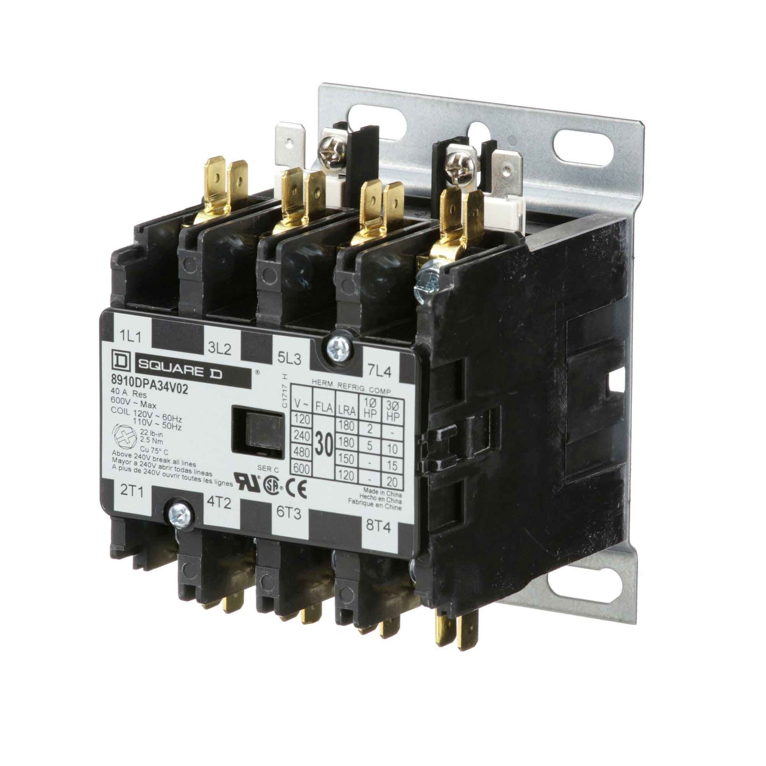 8910DPA34V02 - Square D - Definite Purpose Contactor