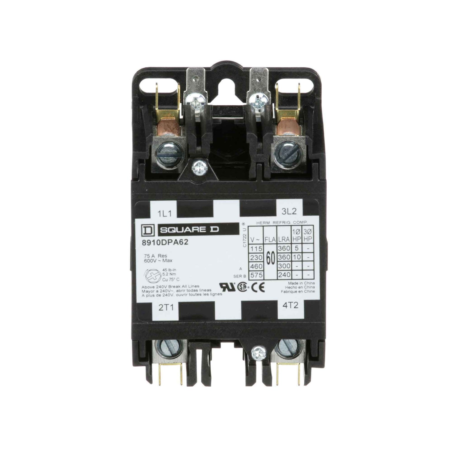 8910DPA62V02 - Square D - Definite Purpose Contactor