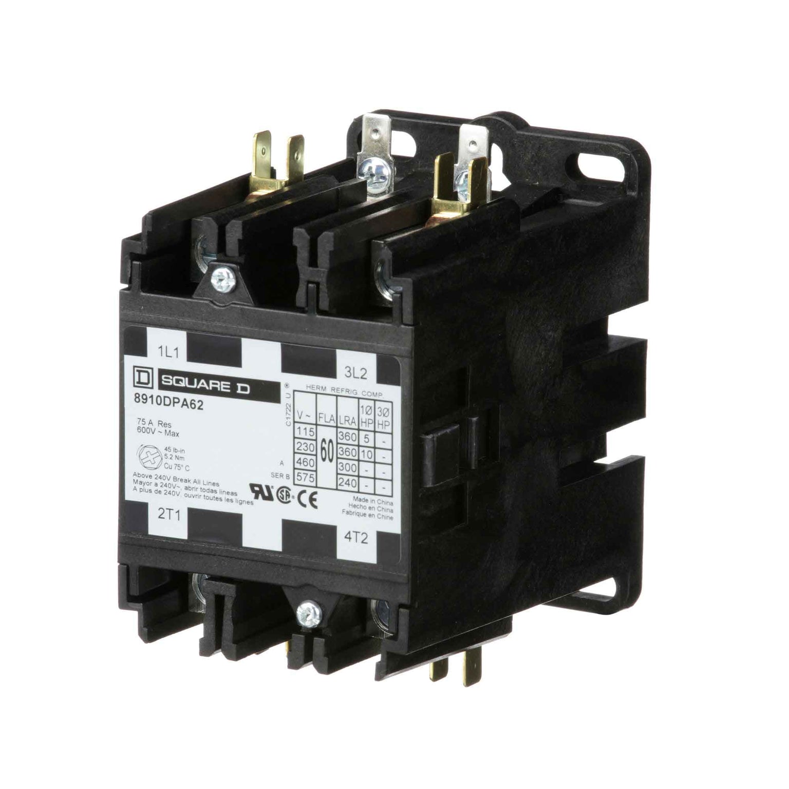 8910DPA62V02 - Square D - Definite Purpose Contactor