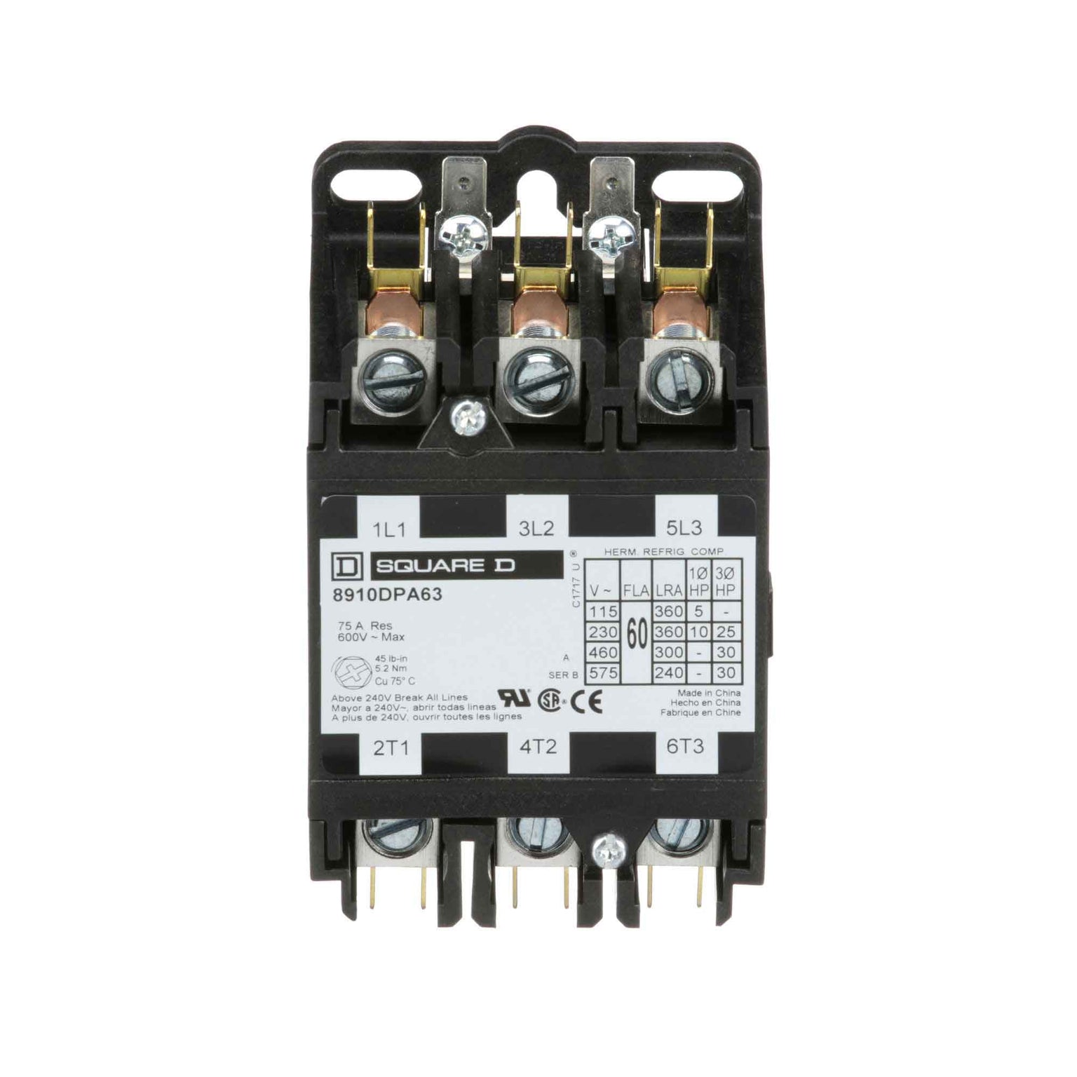 8910DPA63V06 - Square D - Definite Purpose Contactor