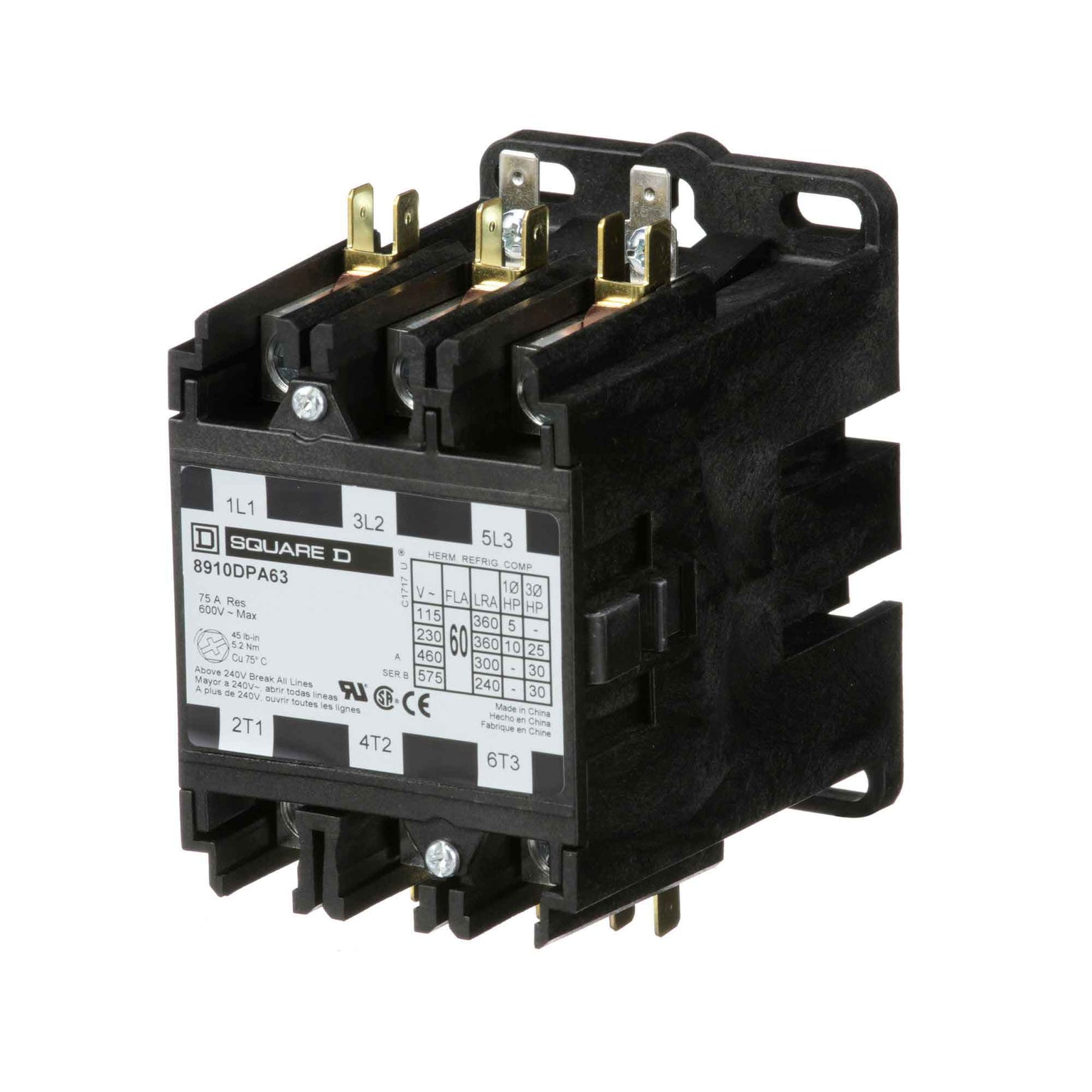 8910DPA63V06 - Square D - Definite Purpose Contactor