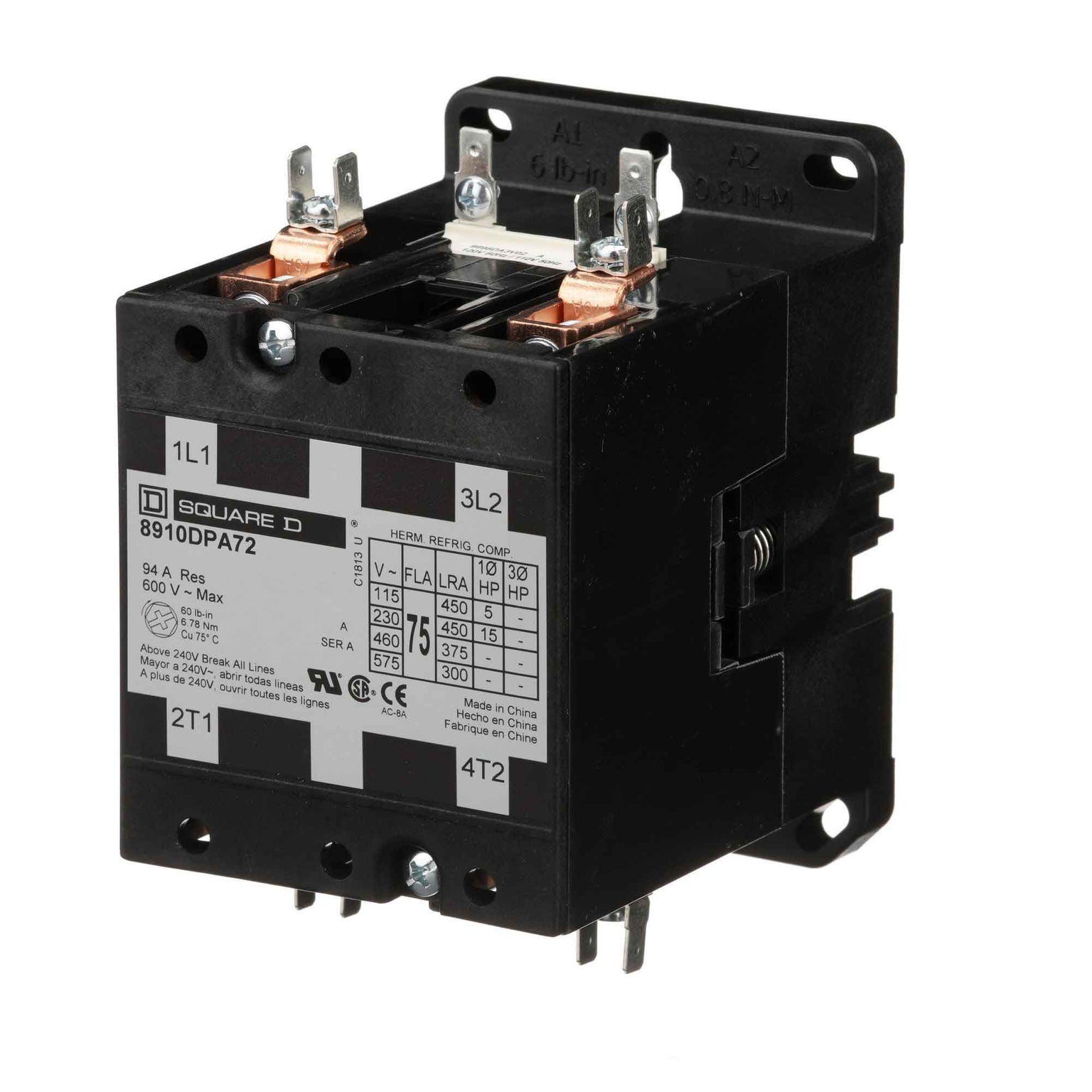 8910DPA72V02 - Square D - Definite Purpose Contactor