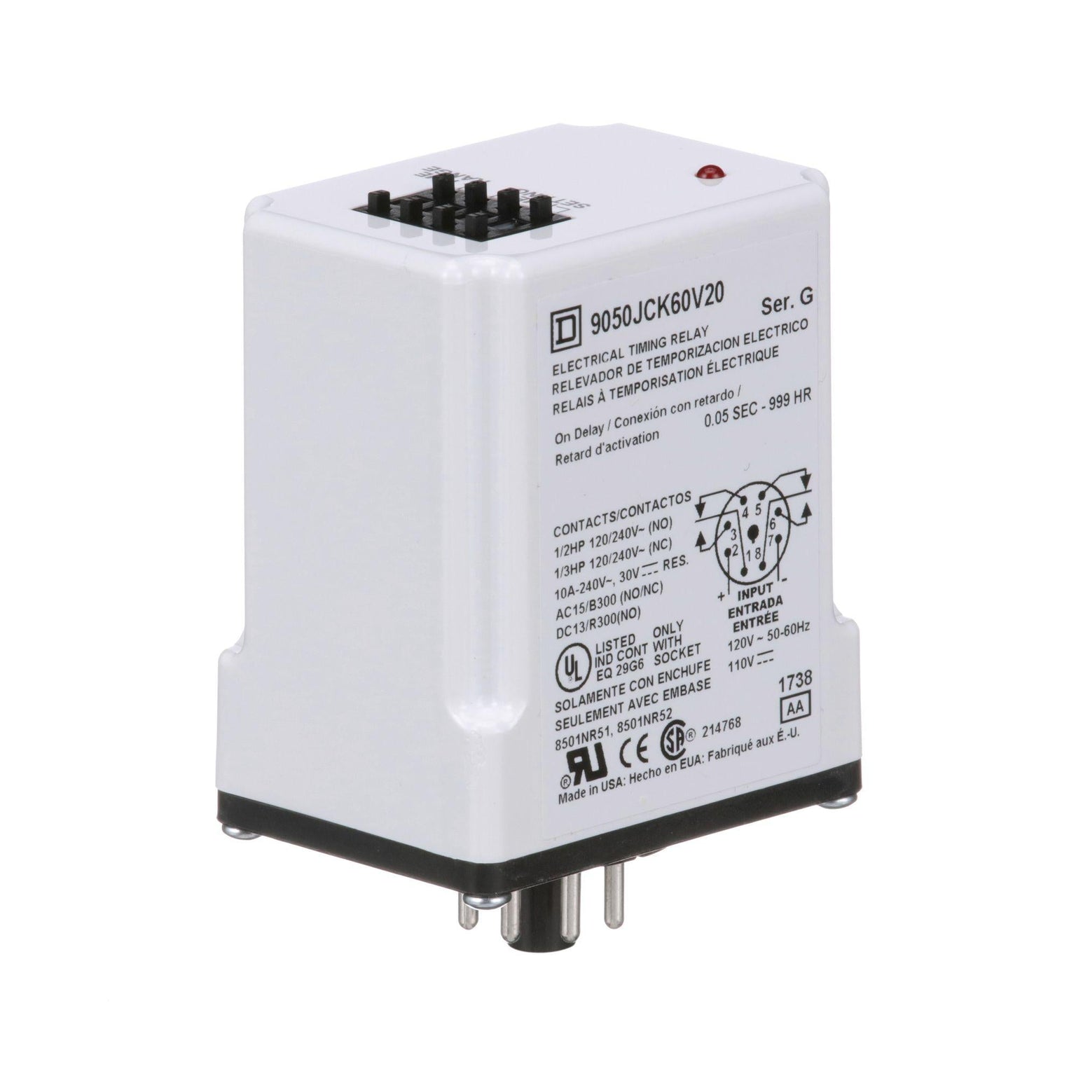 9050JCK60V20 - Square D - Timer Relay