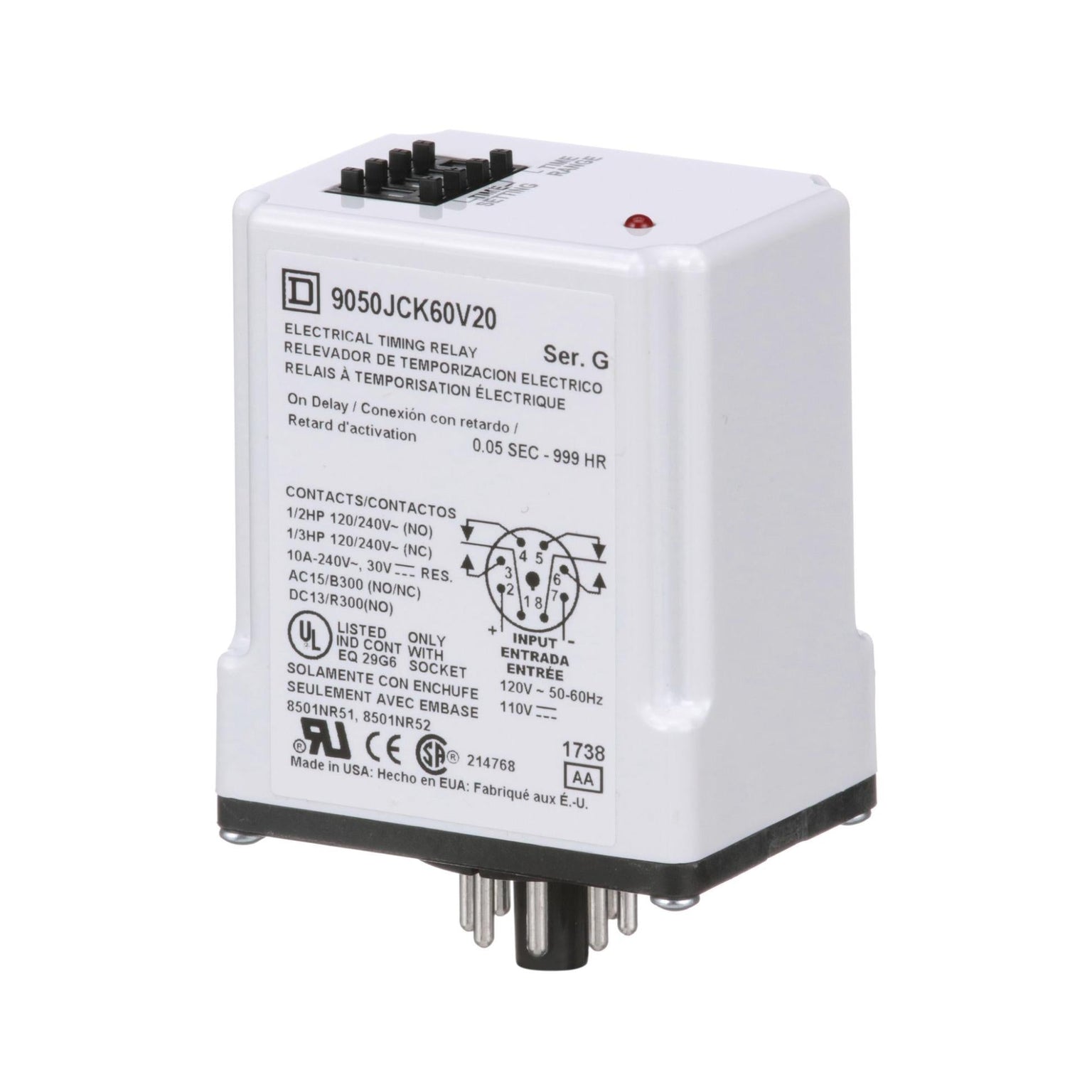 9050JCK60V20 - Square D - Timer Relay