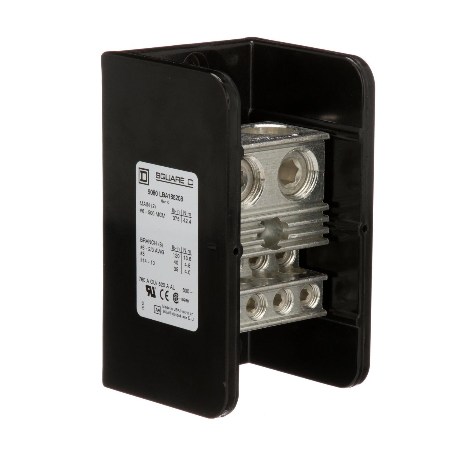 9080LBA165208 - Square D - Power Distribution Block