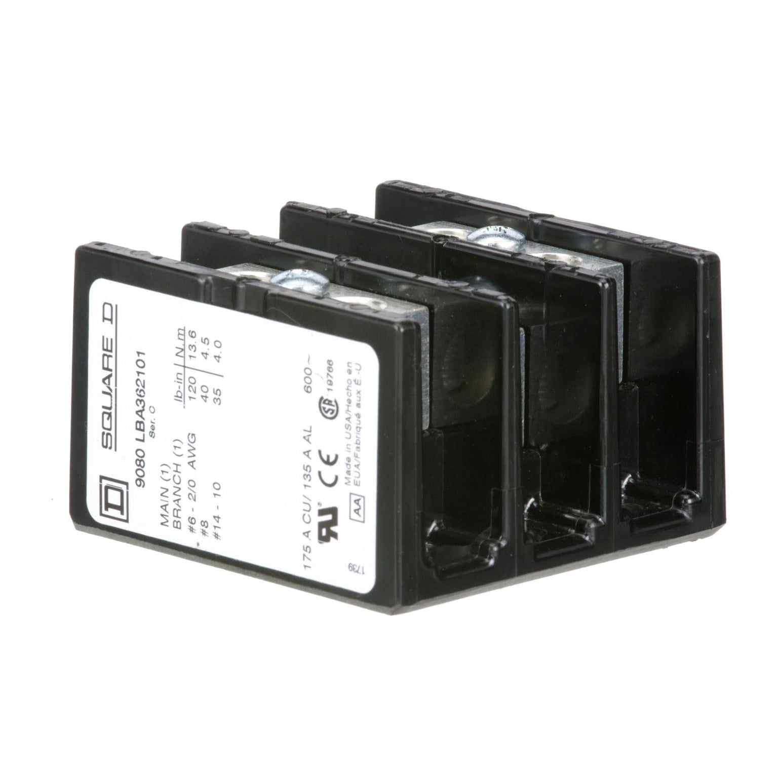 9080LBA362101 - Square D - Power Distribution Block