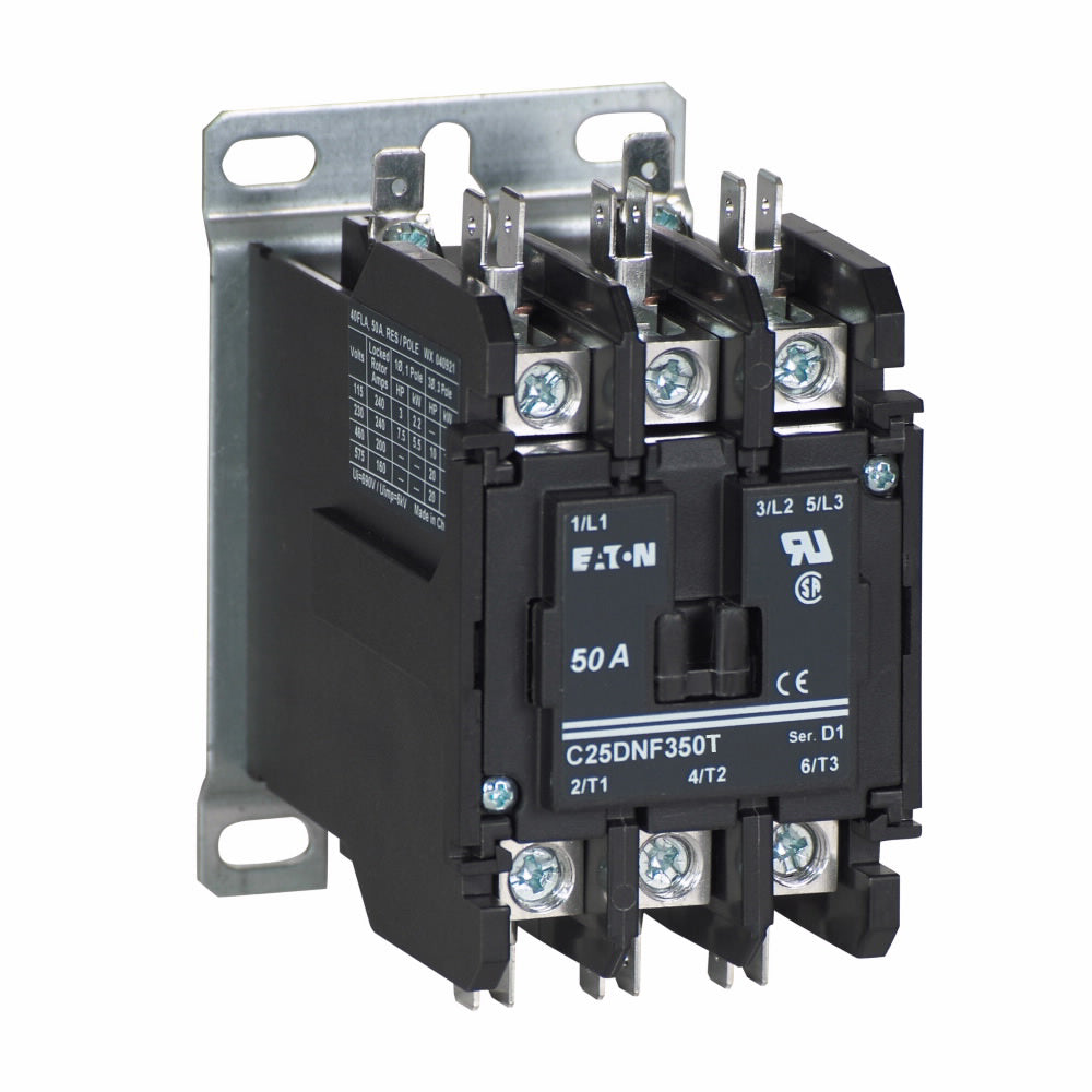 C25DNF350T - Eaton - 50 Amp Magnetic Contactor