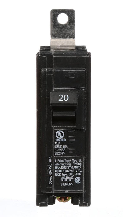 B120 - Siemens 20 Amp Single Pole Bolt-On Circuit Breaker