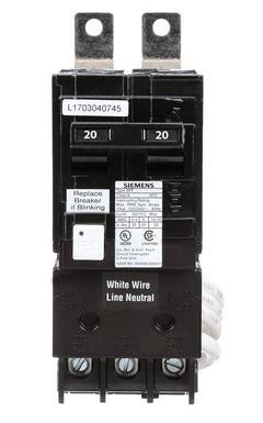 BF220 - Siemens 20 Amp Double Pole GFCI Bolt-On Circuit Breaker