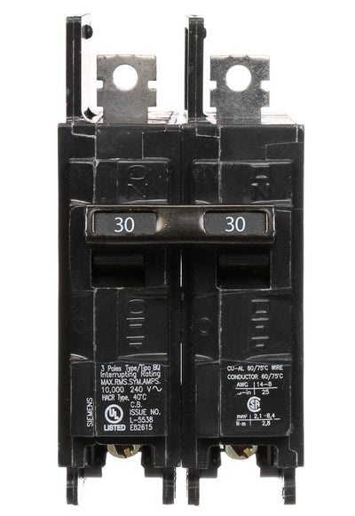 BQ2B030 - Siemens 30 Amp Double Pole 120/240V BQ Bolt-On Circuit Breaker