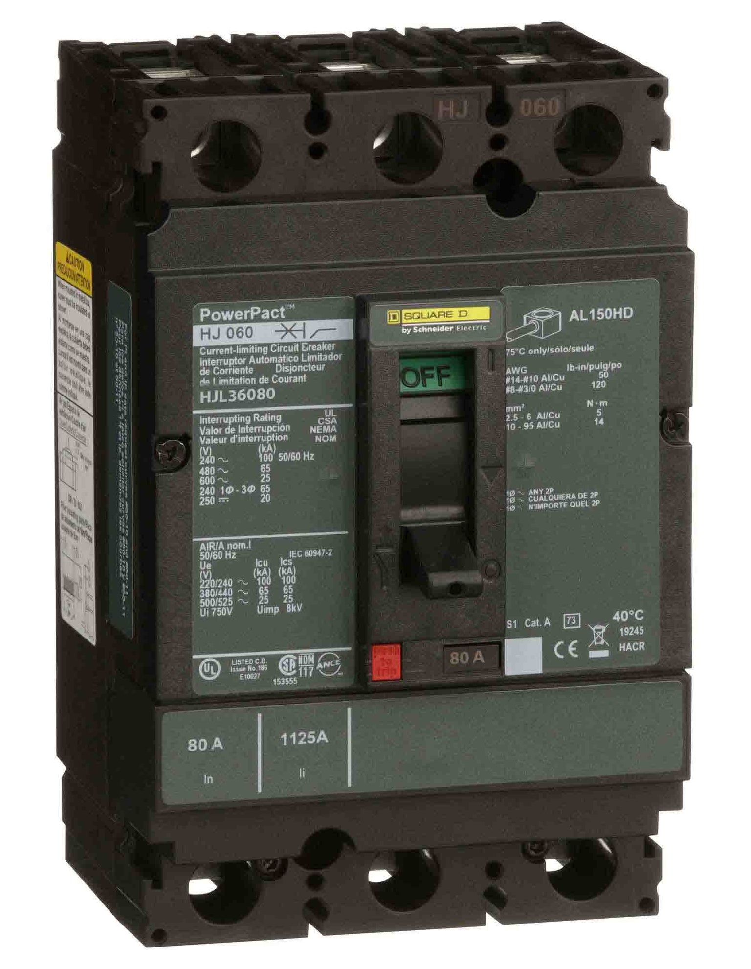 HJL36080 - Square D - Molded Case Circuit Breaker