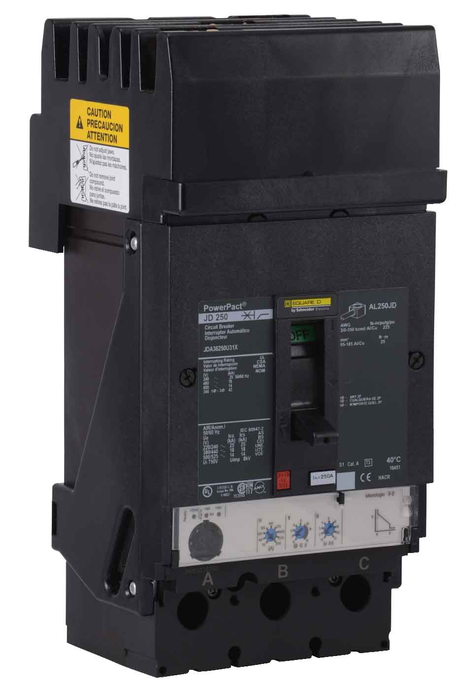 JDA36250U31X - Square D - Molded Case Circuit Breaker