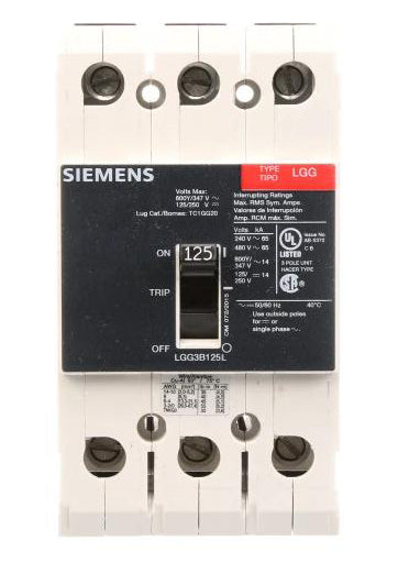 LGG3B125L - Siemens - Molded Case Circuit Breaker