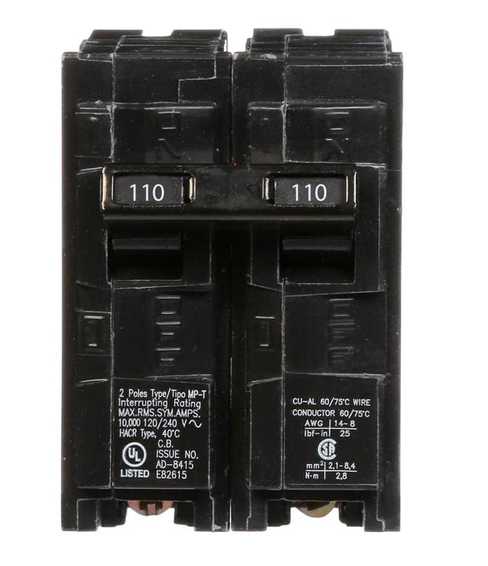 Q2110 - Siemens 110 Amp Double Pole Circuit Breaker