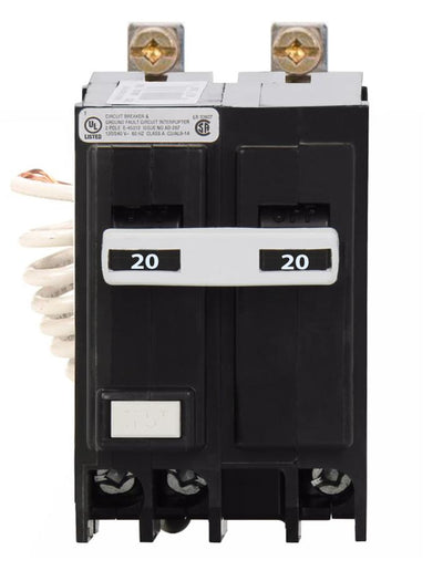 QBGFT2020 - Eaton Cutler-Hammer 20 Amp Double Pole GFCI Bolt-On Circuit Breaker