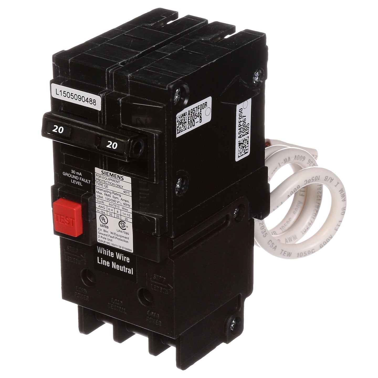 QE220 - Siemens - 20 Amp GFEP Circuit Breaker