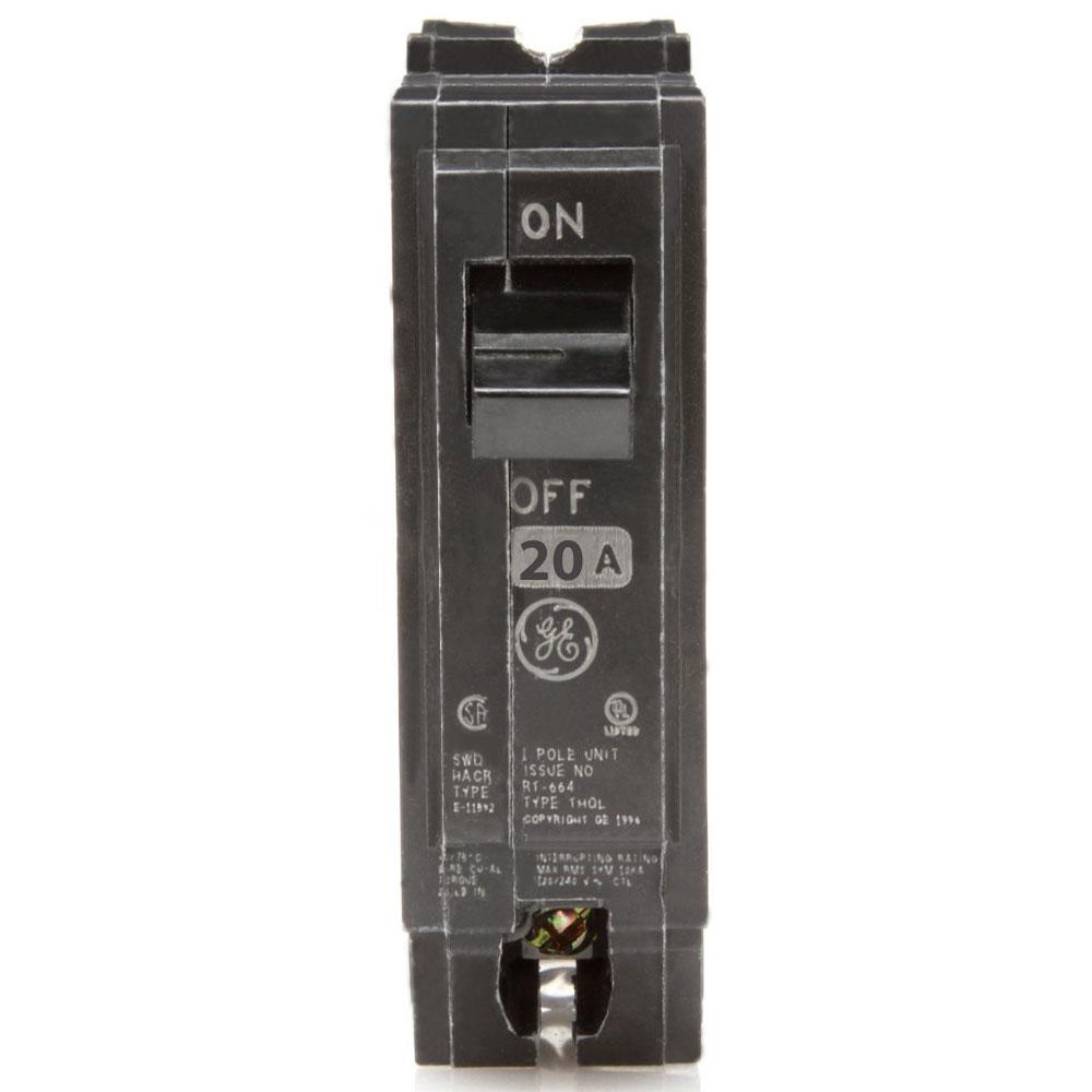 THQL1120 - GE 20 Amp Single Pole Circuit Breaker