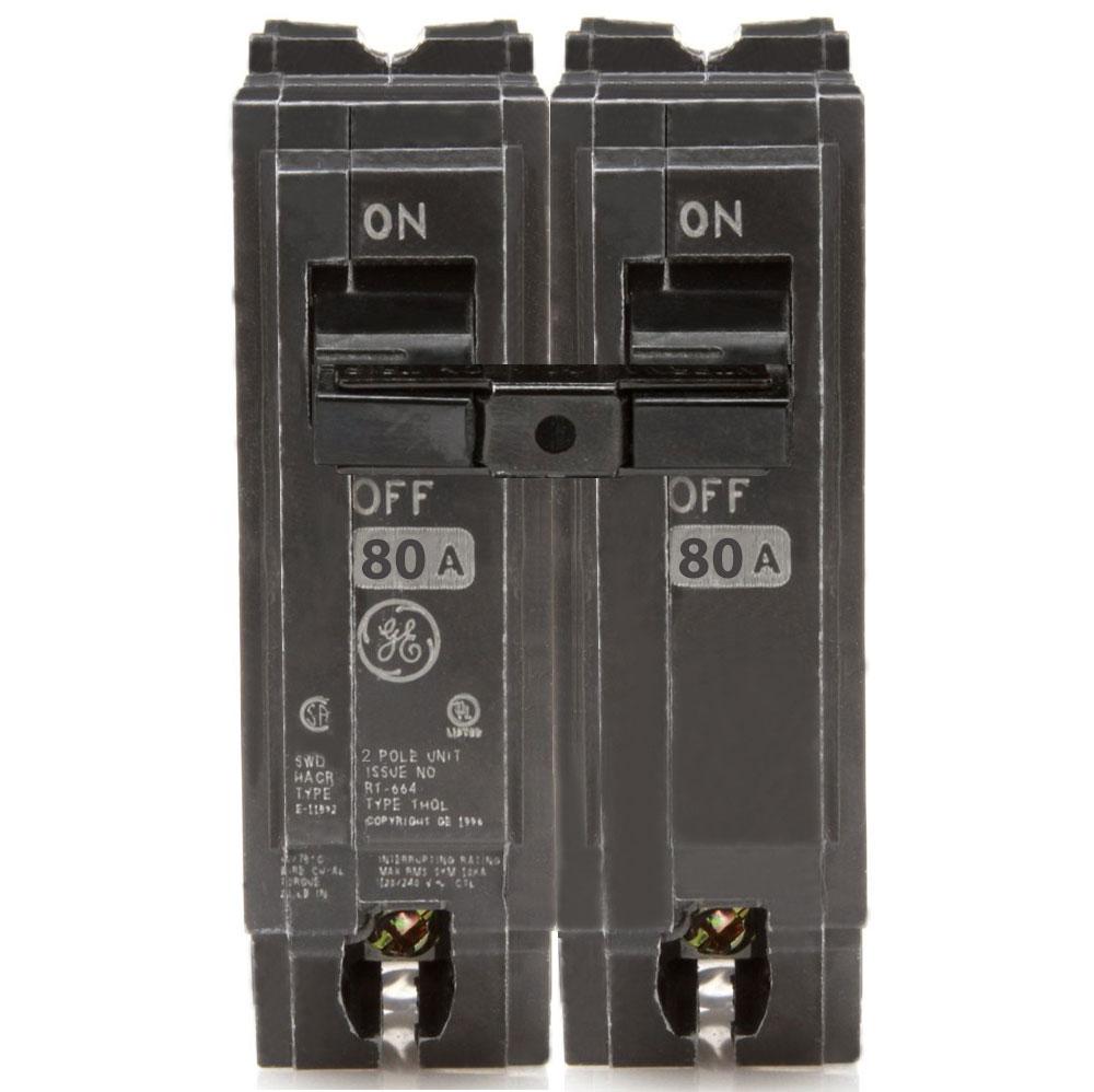 THQL2180 - GE 80 Amp Double Pole Circuit Breaker