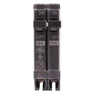 THQP215 - GE 15 Amp Double Pole 1/2" Circuit Breaker