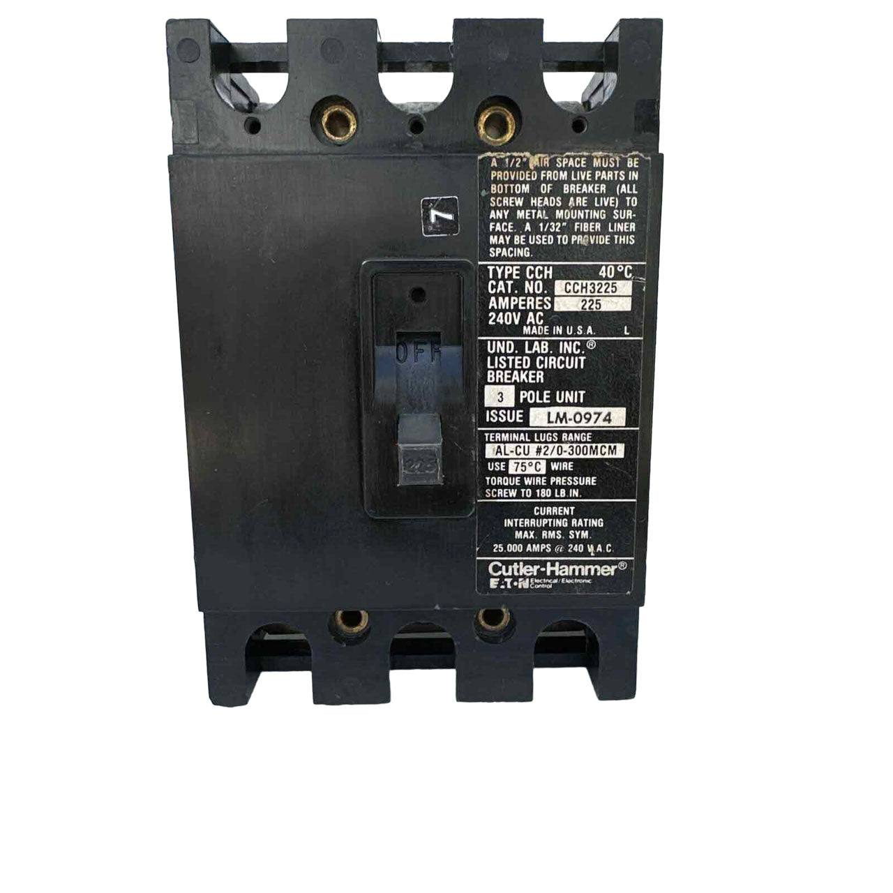 CCH3225 - Eaton - Molded Case Circuit Breakers