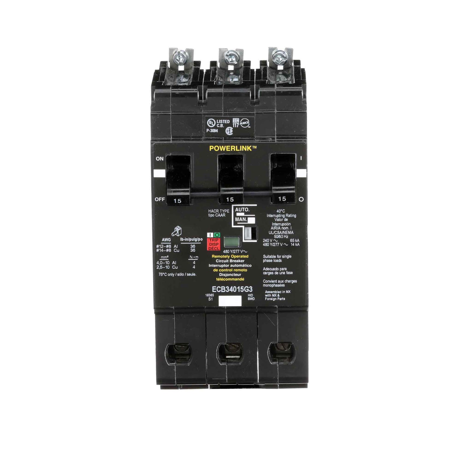 ECB34015G3 - Square D - Molded Case Circuit Breaker