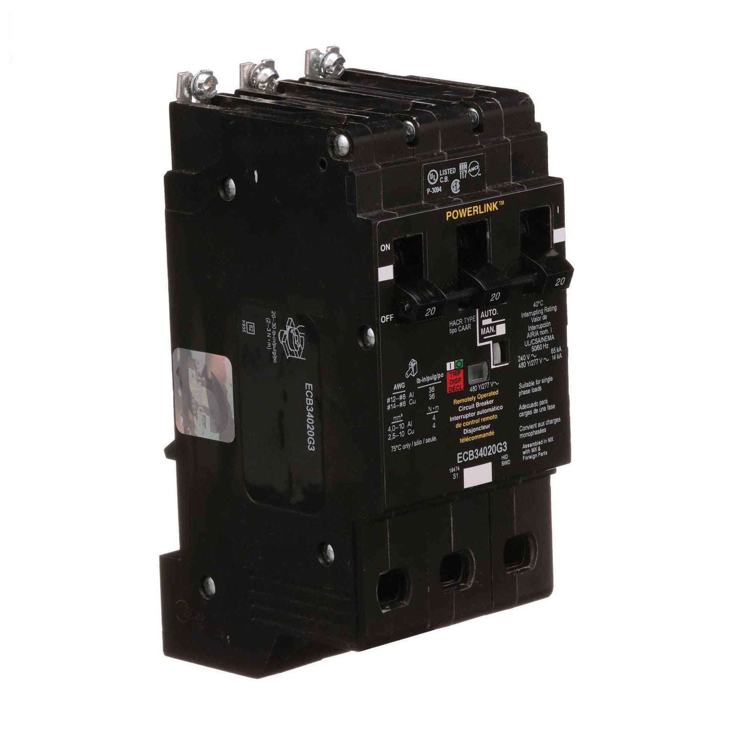 ECB34020G3 - Square D - Molded Case Circuit Breaker