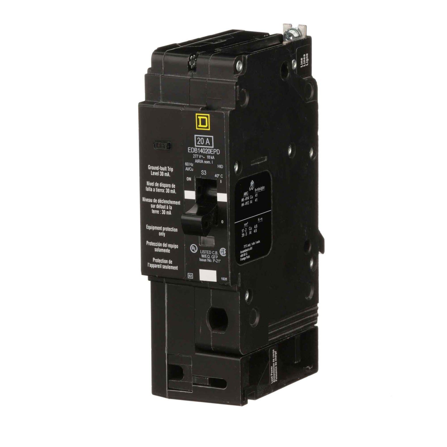 EDB14020EPD - Square D - Molded Case Circuit Breaker