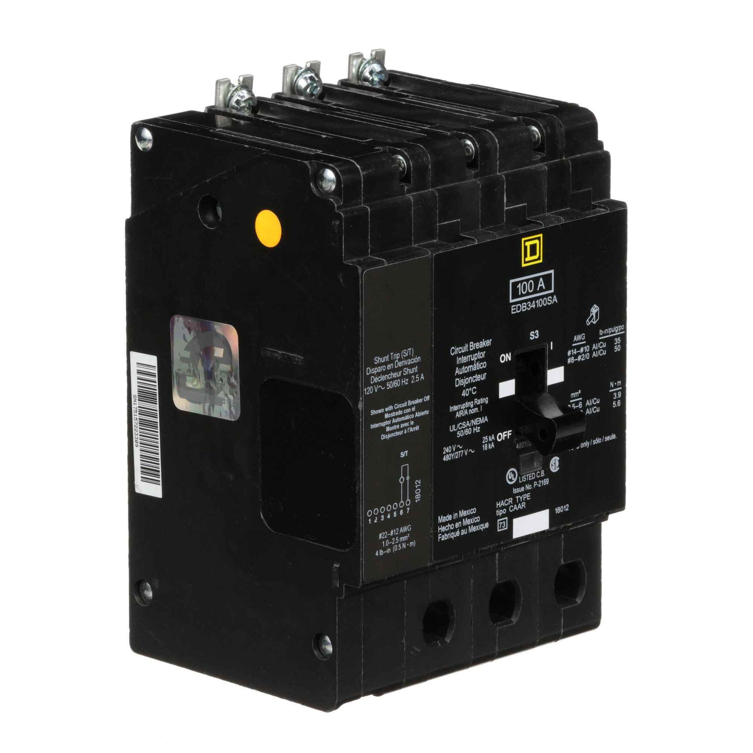 EDB34100SA - Square D - Molded Case Circuit Breaker