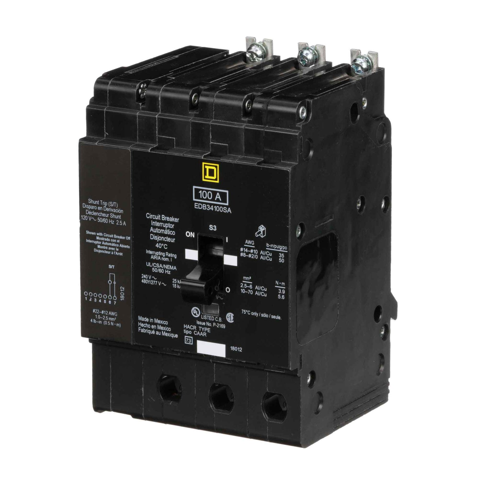 EDB34100SA - Square D - Molded Case Circuit Breaker