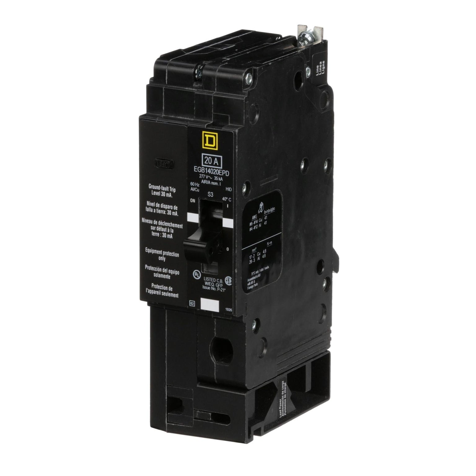 EGB14020EPD - Square D - Molded Case Circuit Breakers