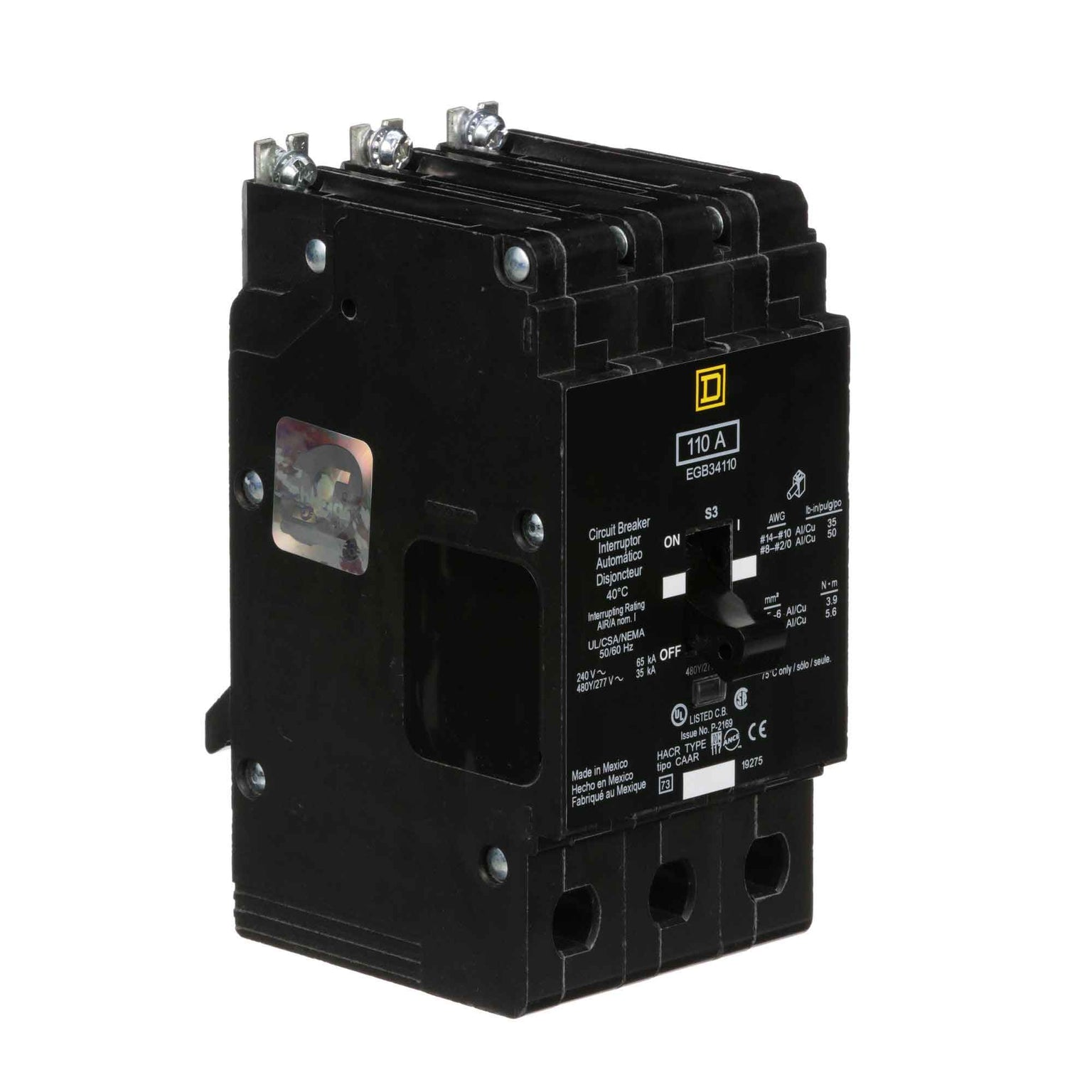 EGB34110 - Square D - Molded Case Circuit Breaker