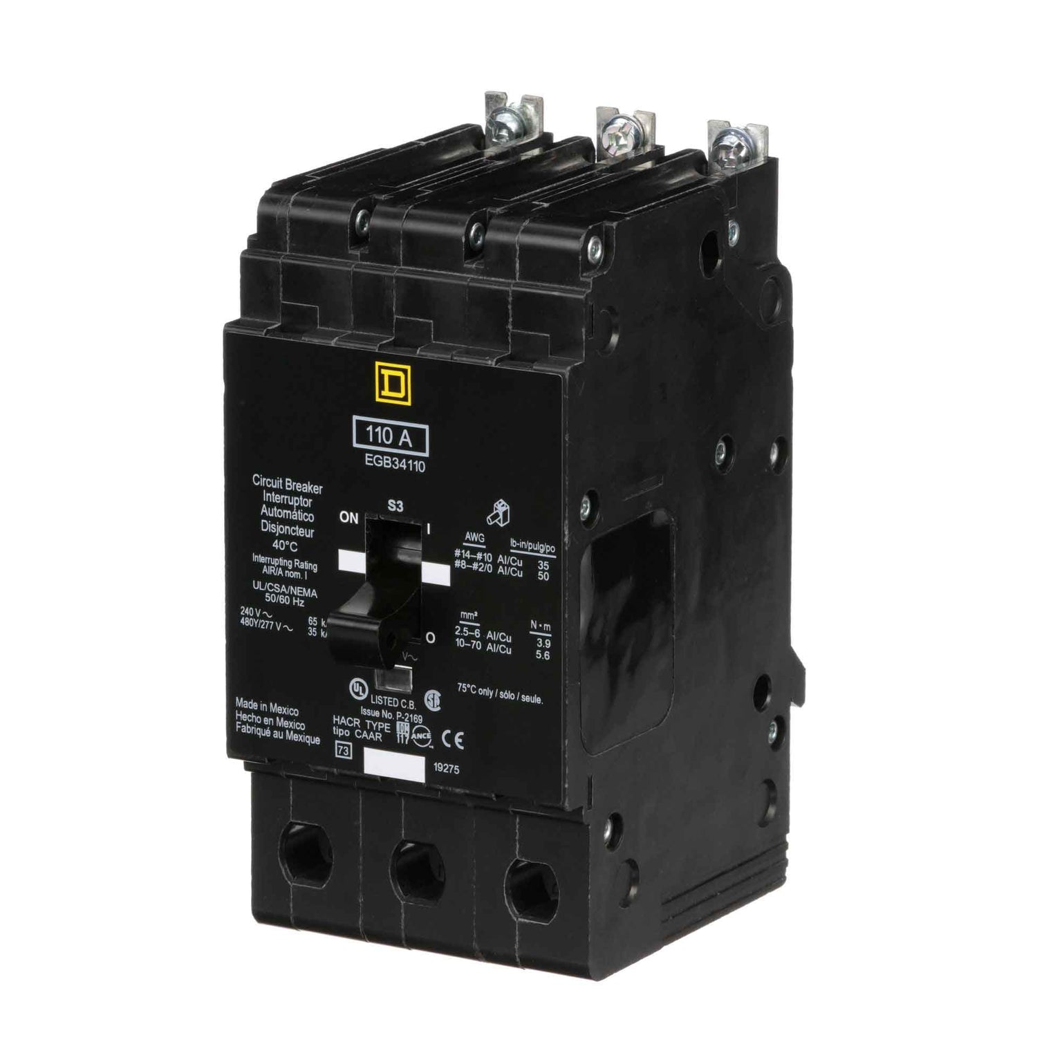 EGB34110 - Square D - Molded Case Circuit Breaker