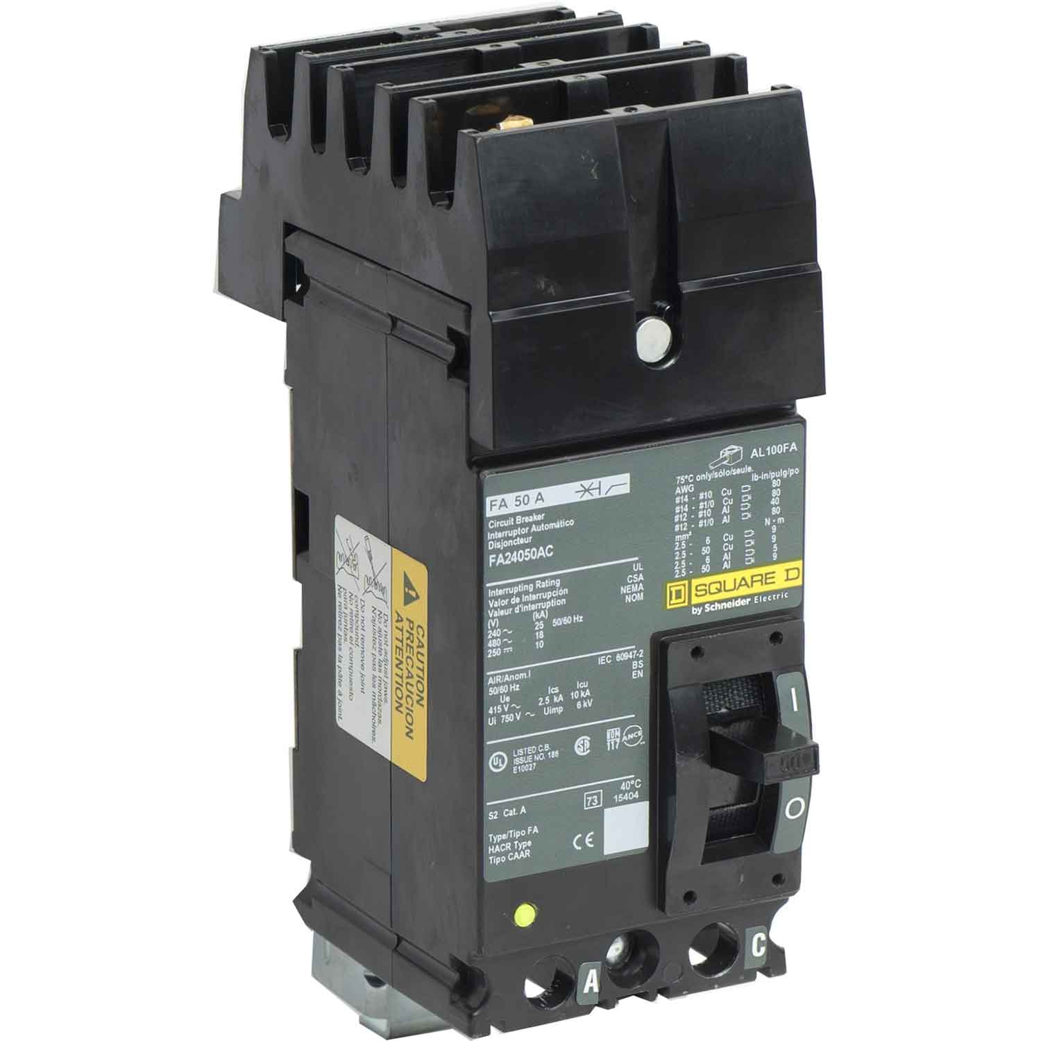 FA24050AC - Square D - Molded Case
 Circuit Breakers