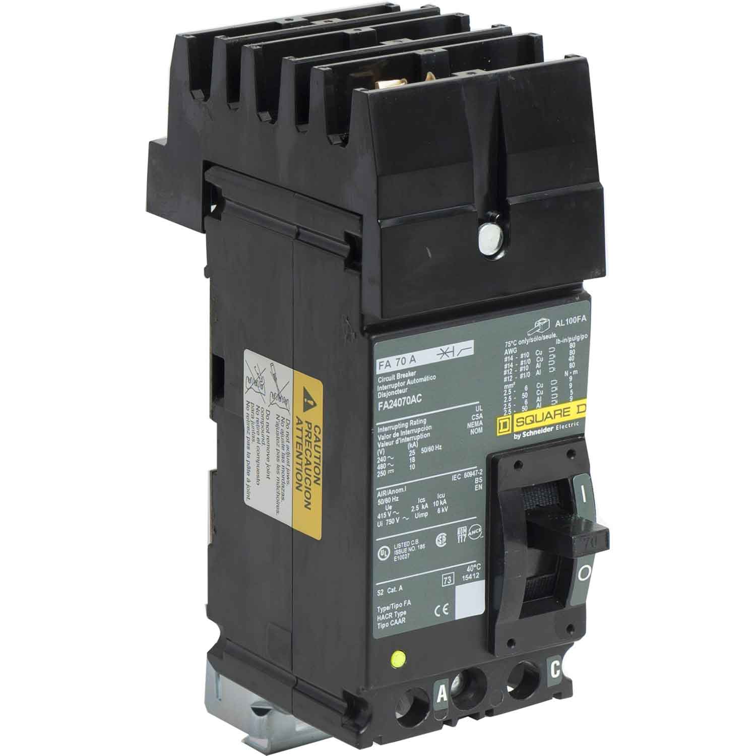 FA24070AC - Square D - Molded Case
 Circuit Breakers