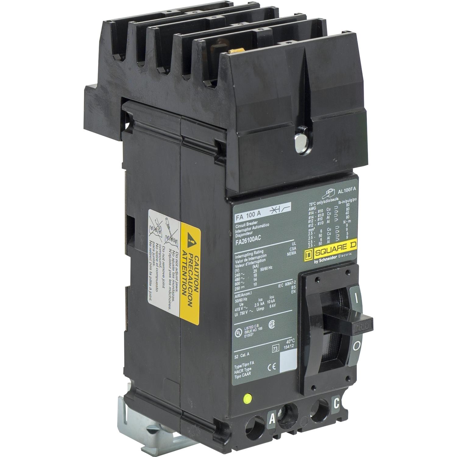 FA26100AC - Square D - Molded Case Circuit Breakers