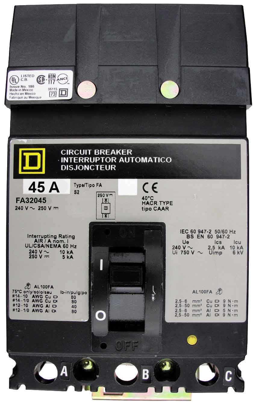 FA32045 - Square D - Molded Case
 Circuit Breakers