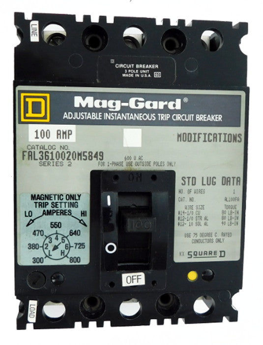 FAL3605014M - Square D - Molded Case
 Circuit Breakers