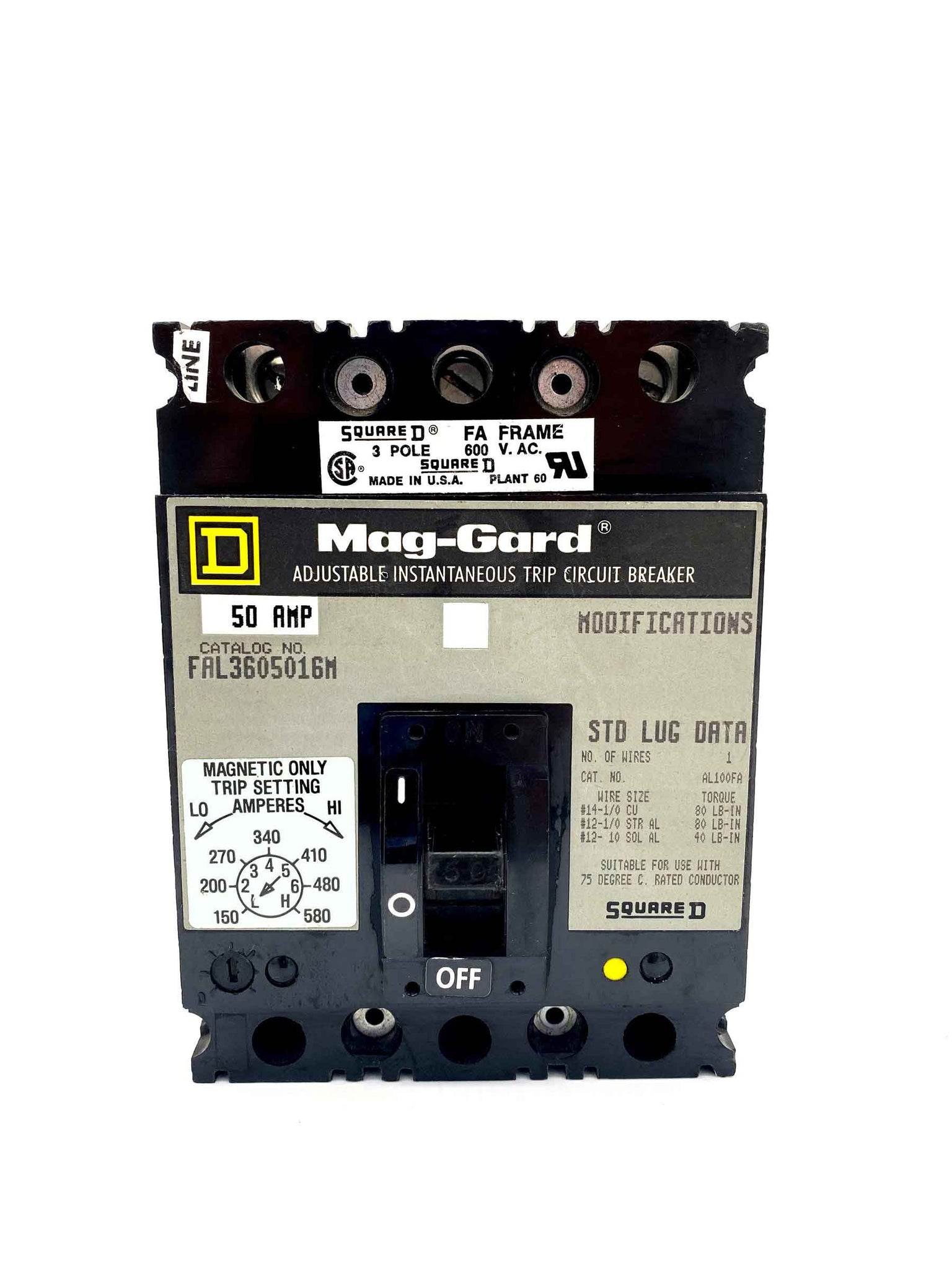 FAL3605016M - Square D - Molded Case
 Circuit Breakers