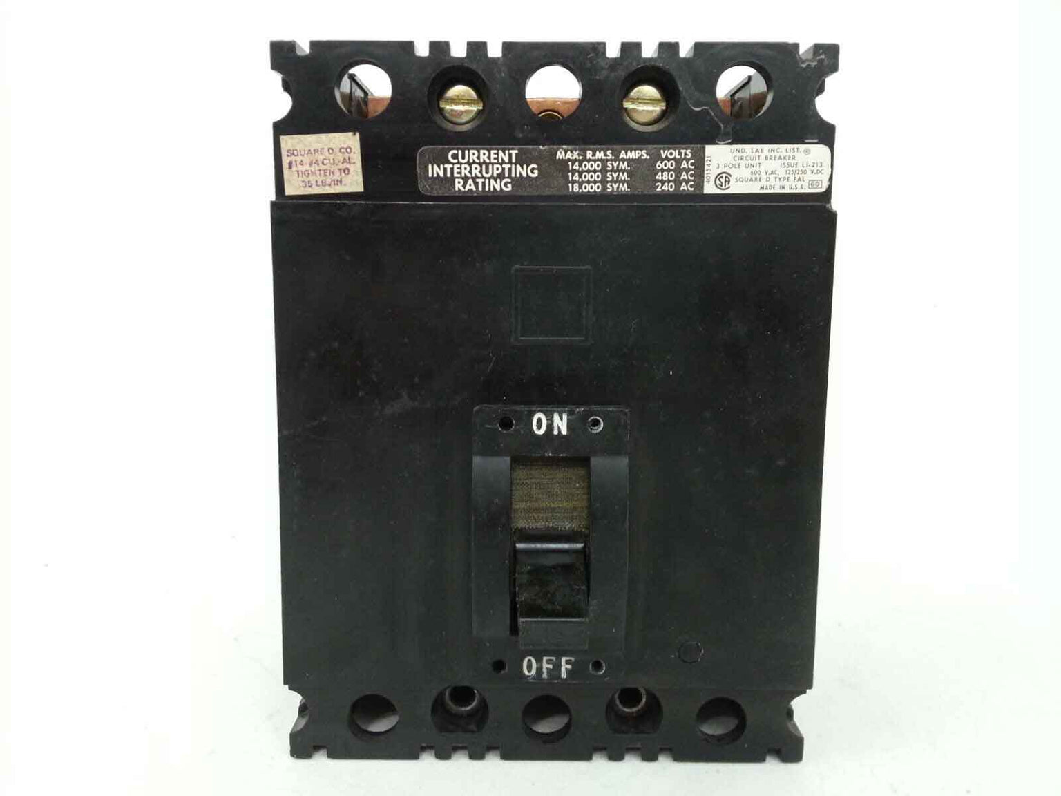 FAP36015 - Square D - Molded Case
 Circuit Breakers