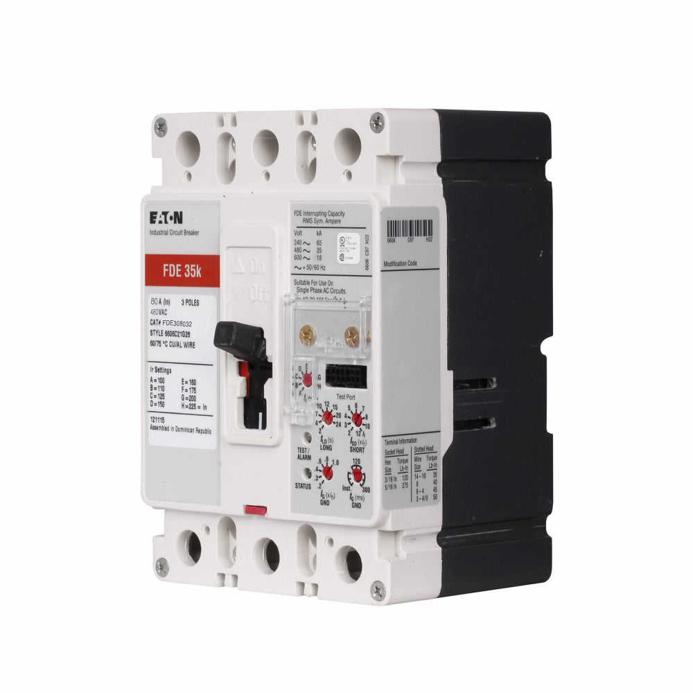 FDE308032 - Eaton - 80 Amp Molded Case Circuit Breaker