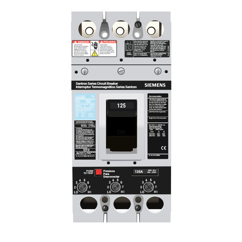 FXD63B125 - Siemens - Molded Case Circuit Breaker