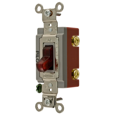 HBL1221PL - Hubbell Pilot Light Toggle Switches