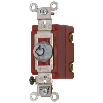 HBL1221RKL - Hubbell Barrel Key Locking Switch