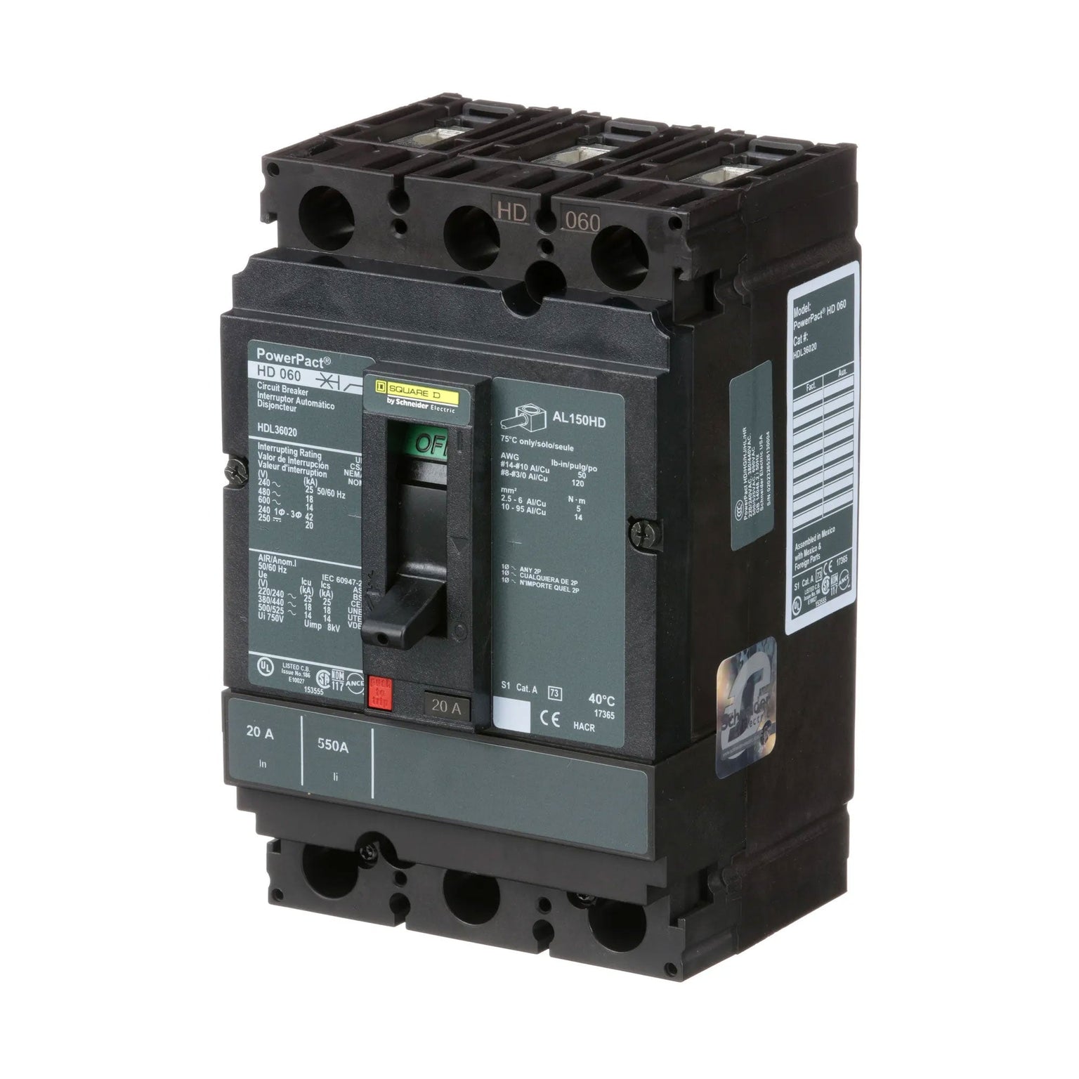 HDL36020 - Square D - Molded Case Circuit Breaker