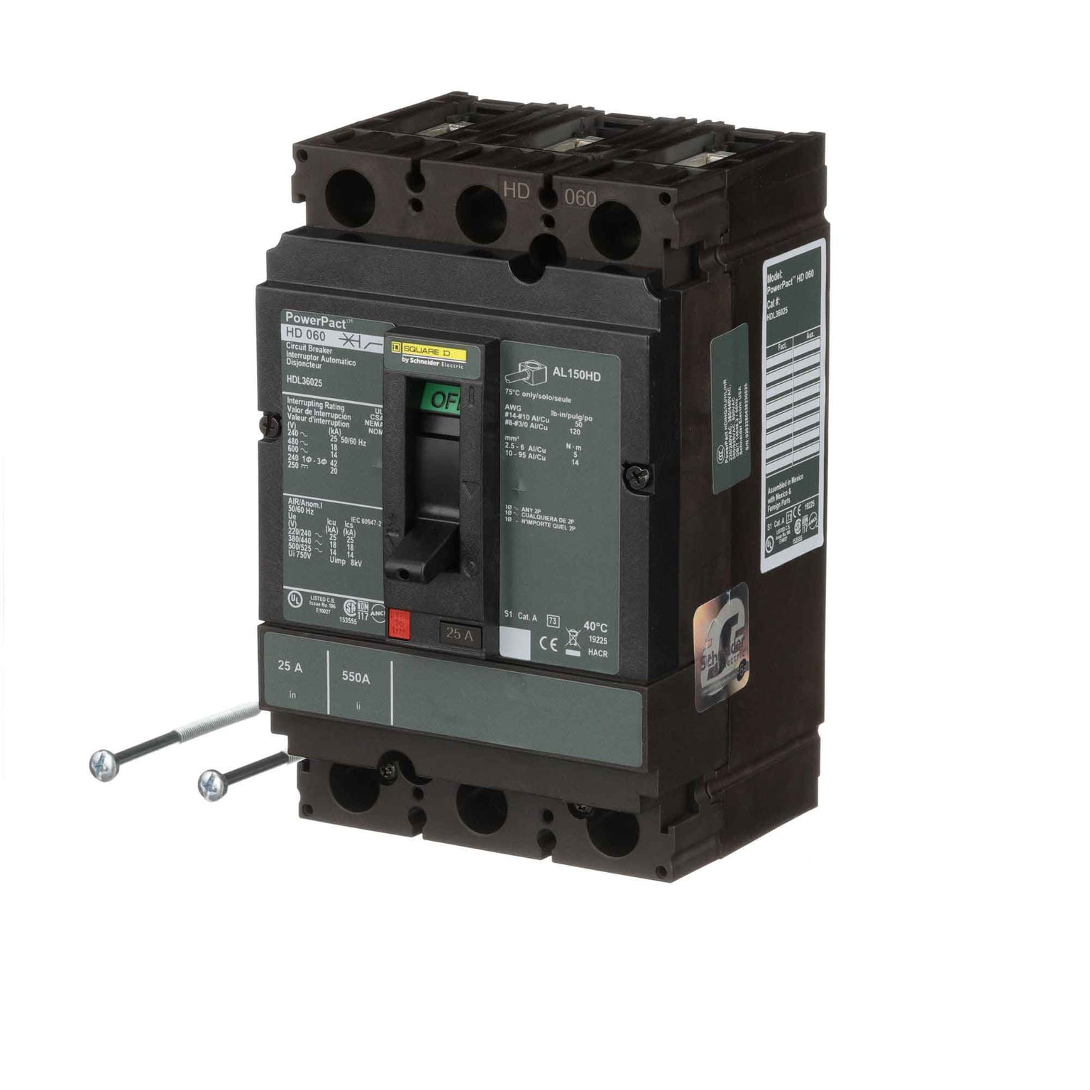 HDL36025 - Square D - Molded Case
 Circuit Breakers