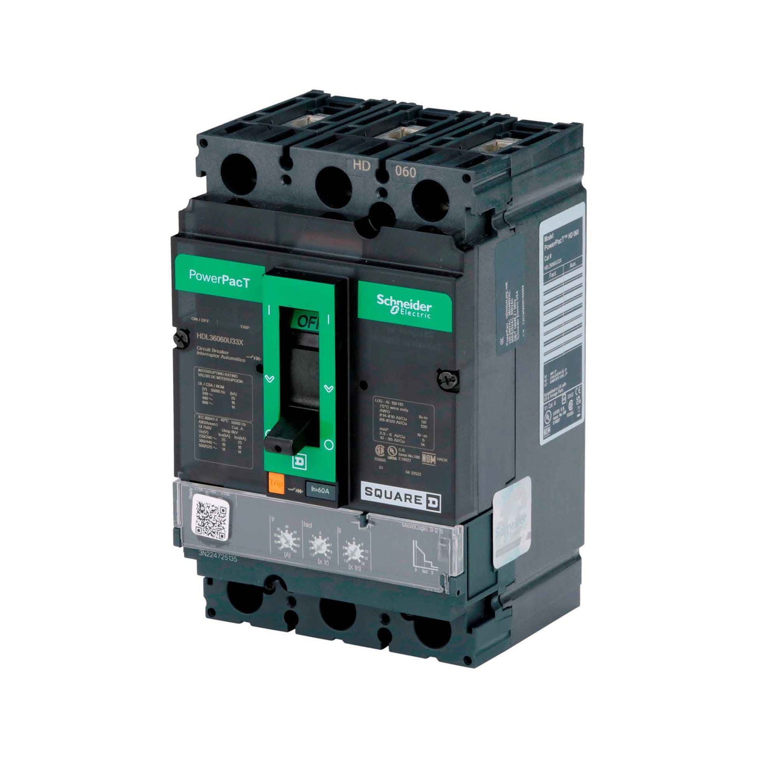 HDL36060U33X - Square D - Molded Case
 Circuit Breakers