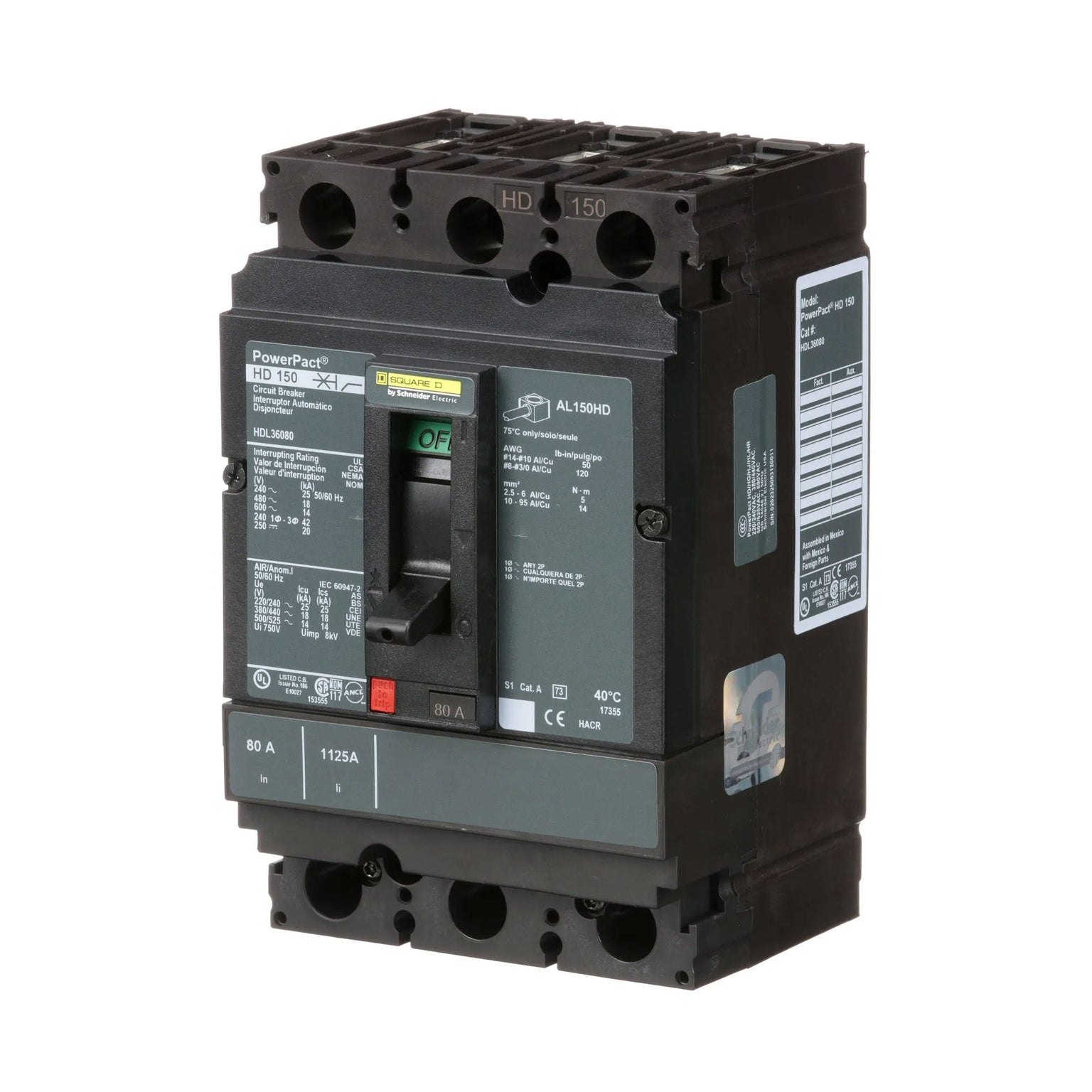 HDL36080 - Square D - Molded Case Circuit Breaker